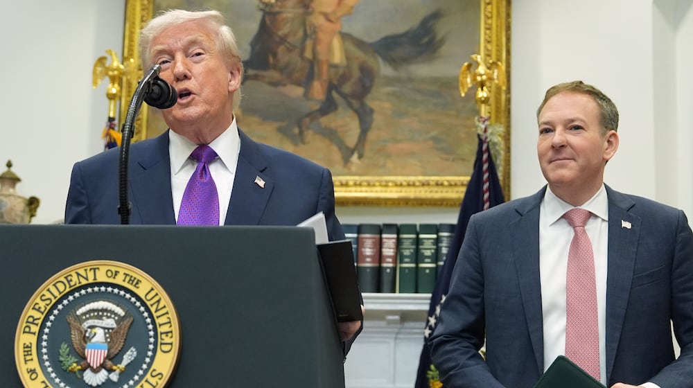 President Donald Trump speaks during an event with Environmental Protection Agency director Lee Zeldin announcing that the EPA will no longer regulate greenhouse gases, in the Roosevelt Room of the White House, Thursday, Feb. 12, 2026, in Washington. (AP Photo/Evan Vucci)