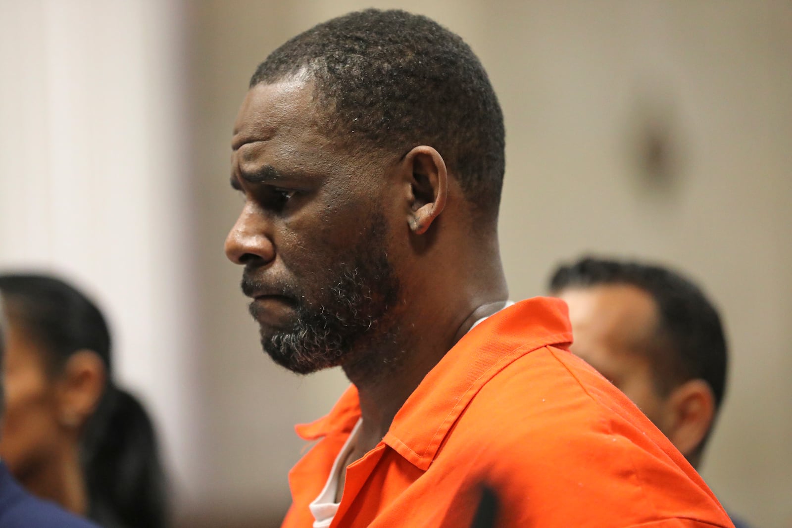 FILE - R. Kelly appears during a hearing at the Leighton Criminal Courthouse in Chicago on Sept. 17, 2019. (Antonio Perez/Chicago Tribune via AP, Pool, File)