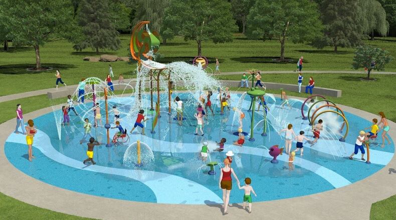 Kacie Jane Park is to include a splash pad, two playgrounds, a bathhouse with restrooms and a picnic shelter, paved parking lot and a few other amenities in Springboro. CONTRIBUTED