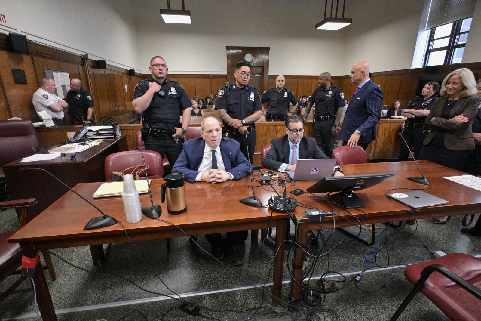 Harvey Weinstein appears in state court in Manhattan for his retrial on Tuesday, June 10, 2025 in New York. (Curtis Means/Pool Photo via AP)