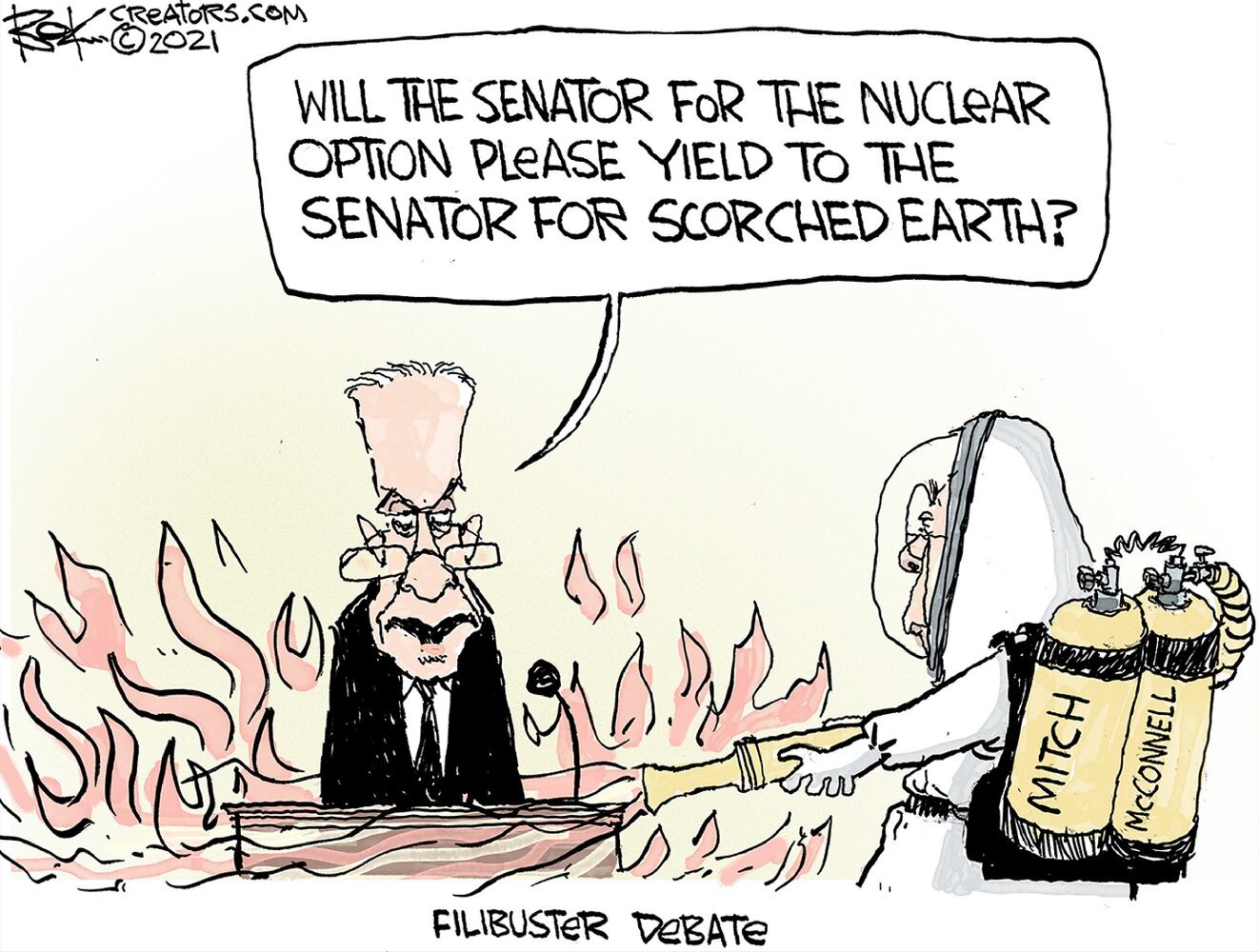 Week in cartoons: Biden press conference, Georgia voting rules and more