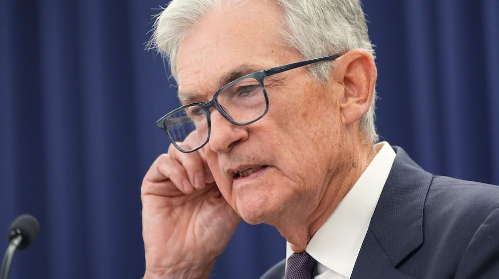 FILE -Federal Reserve Chair Jerome Powell speaks during a news conference, Wednesday, Jan. 28, 2026, at the Federal Reserve Board Building in Washington. (AP Photo/Jacquelyn Martin, File)