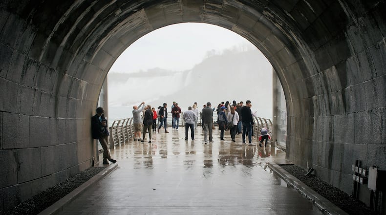 The 2,200-foot-long tunnel at the decommissioned Niagara Parks Power Station leads to panoramic views of both the Horseshoe Falls and the American Falls. (Colleen Thomas/TNS)