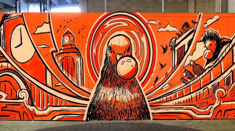 This mural is called "Sketchy Pigeon" and is by Hamilton artist Logan Walden. PROVIDED