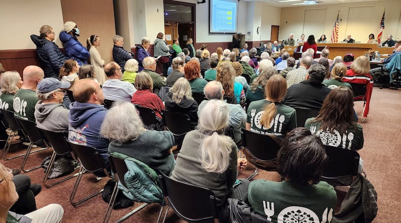 A standing room only crowd attended the Oxford city council meeting Tuesday, Feb. 7, 2023 to share their ideas on plans to spend the Butler County commissioners' $1.5M ARPA award. NICK GRAHAM/STAFF