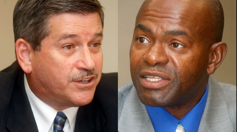 Karl Keith, incumbent Democratic Montgomery County Auditor, left, will be challenged again for the third time by Harry Bossey, a Republican. STAFF FILE
