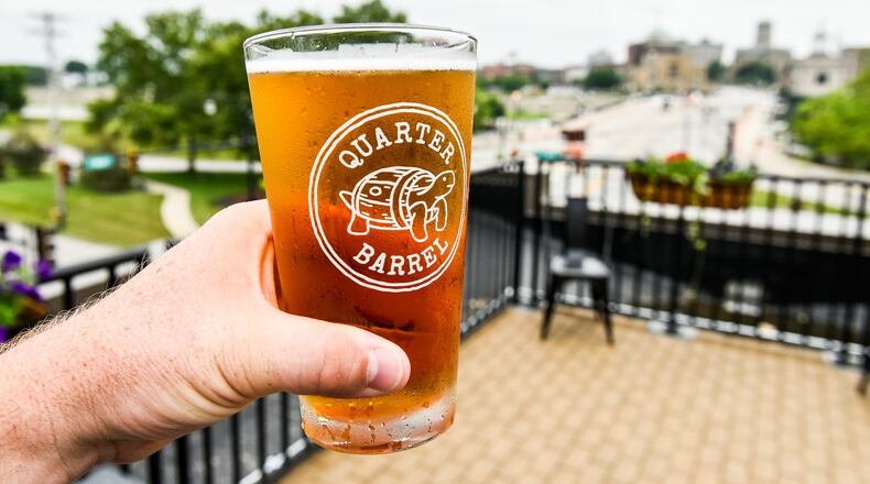 Quarter Barrel Brewery + Pub’s rooftop dining area opened at 103 Main St. in Hamilton last June, four months after the restaurant opened. Owners closed the restaurant and its Oxford counterpart on Jan. 3, 2019. NICK GRAHAM/STAFF