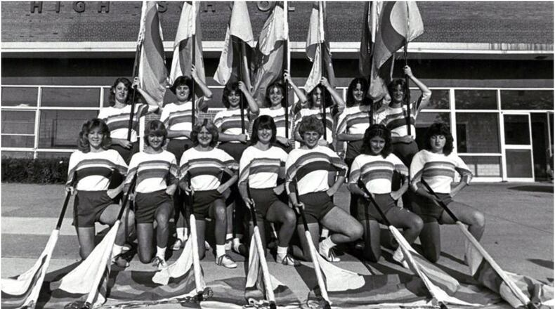The Hamilton High School Flag Corps in an undated photo.