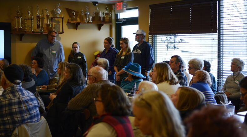 Around 100 people packed into the event room at the Oxford LaRosa’s on Feb. 25 to listen about what could happen if the Affordable Care Act, commonly referenced as Obamacare, is repealed and replaced. The rally about the Affordable Care Act was about 150 across the country by members of the Our Revolution political action group.