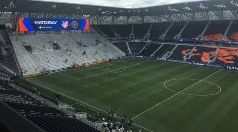 FC Cincinnati on Sunday played its first-ever match at TQL Stadium. Laurel Pfahler/CONTRIBUTED