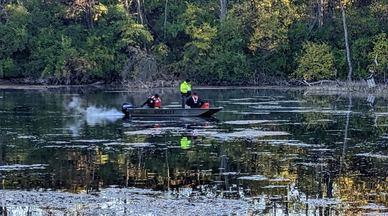 The Butler County Sheriff's Office searched Thursday morning for a suspect who may have jumped in the water in St. Clair Twp. to avoid apprehension SUBMITTED