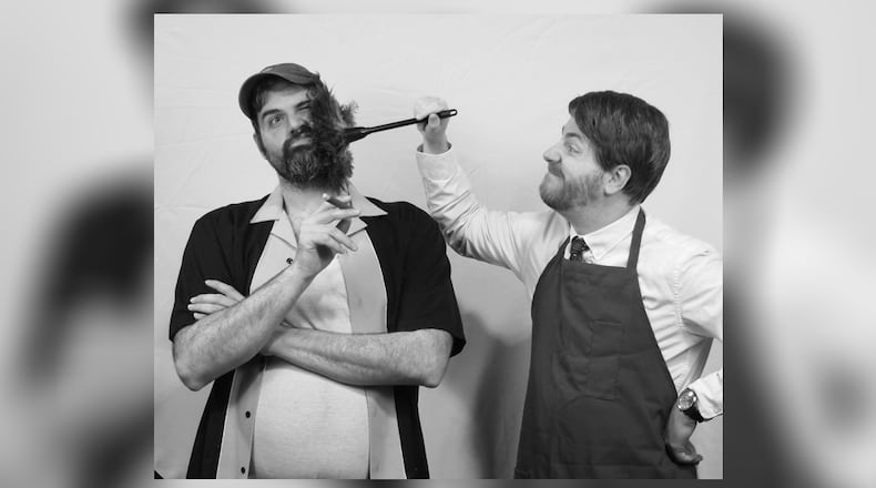 Scott Christian plays Oscar Madison and Tyler Parsons is Felix Unger in Greater Hamilton Civic Theatre's "The Odd Couple," which will be on stage April 28-May 1. CONTRIBUTED