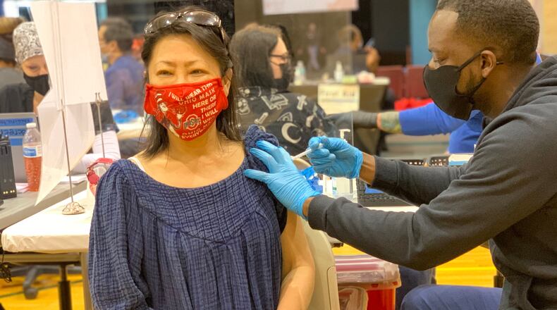 Public Health - Dayton & Montgomery County hosted its first COVID-19 vaccination clinic Wednesday at one of its two new places — Sinclair College Centerville.