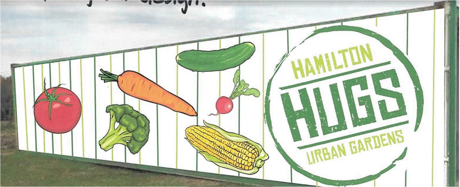 HUGS, Hamilton Urban Gardens, has won approval to place a shipping container on its Second Ward property for use as storage. PROVIDED