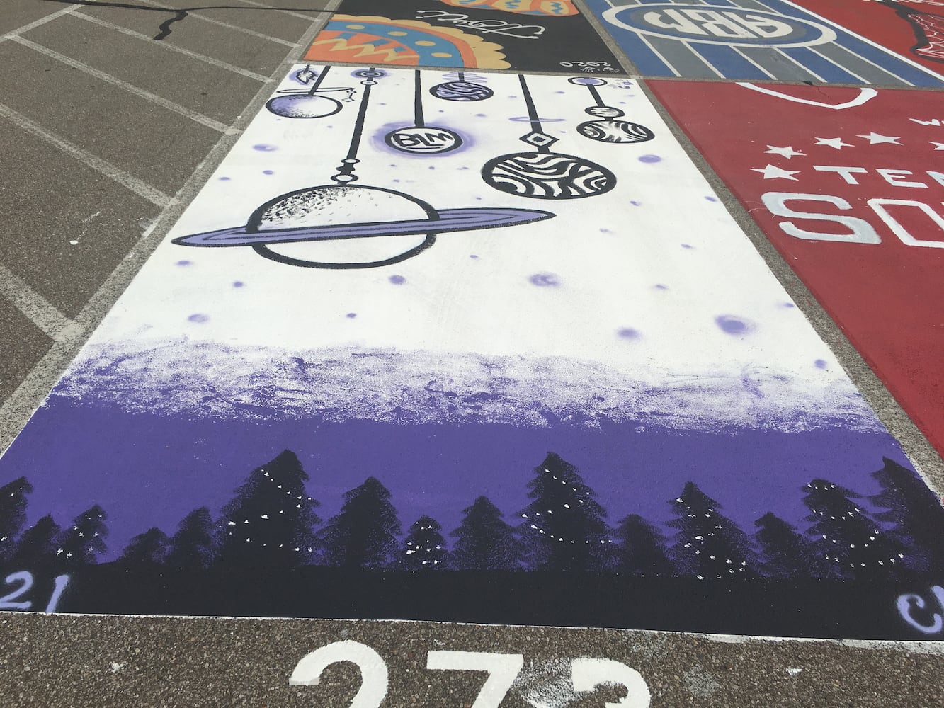 Lakota West High School parking lot spaces