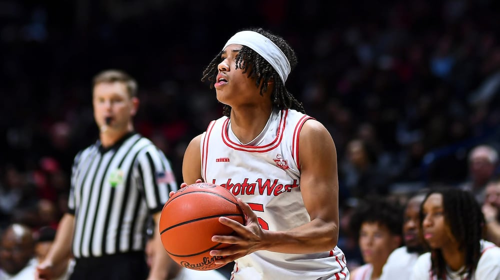 Lakota West’s Andre Richardson looks to put up a shot during a recent game at Cintas Center. KYLE HENDRIX / CONTRIBUTED