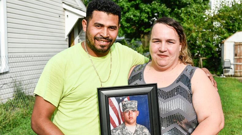 Lisa Sweeney and her husband Juan Carlos Moncada are raising four children in Hamilton and their oldest child, Mateo, is on active duty in the U.S. Army. NICK GRAHAM/STAFF
