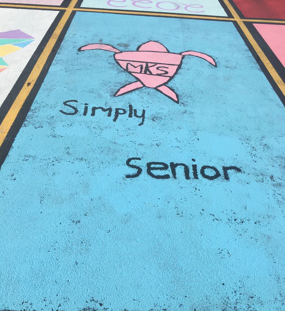 Badin senior parking lot spaces