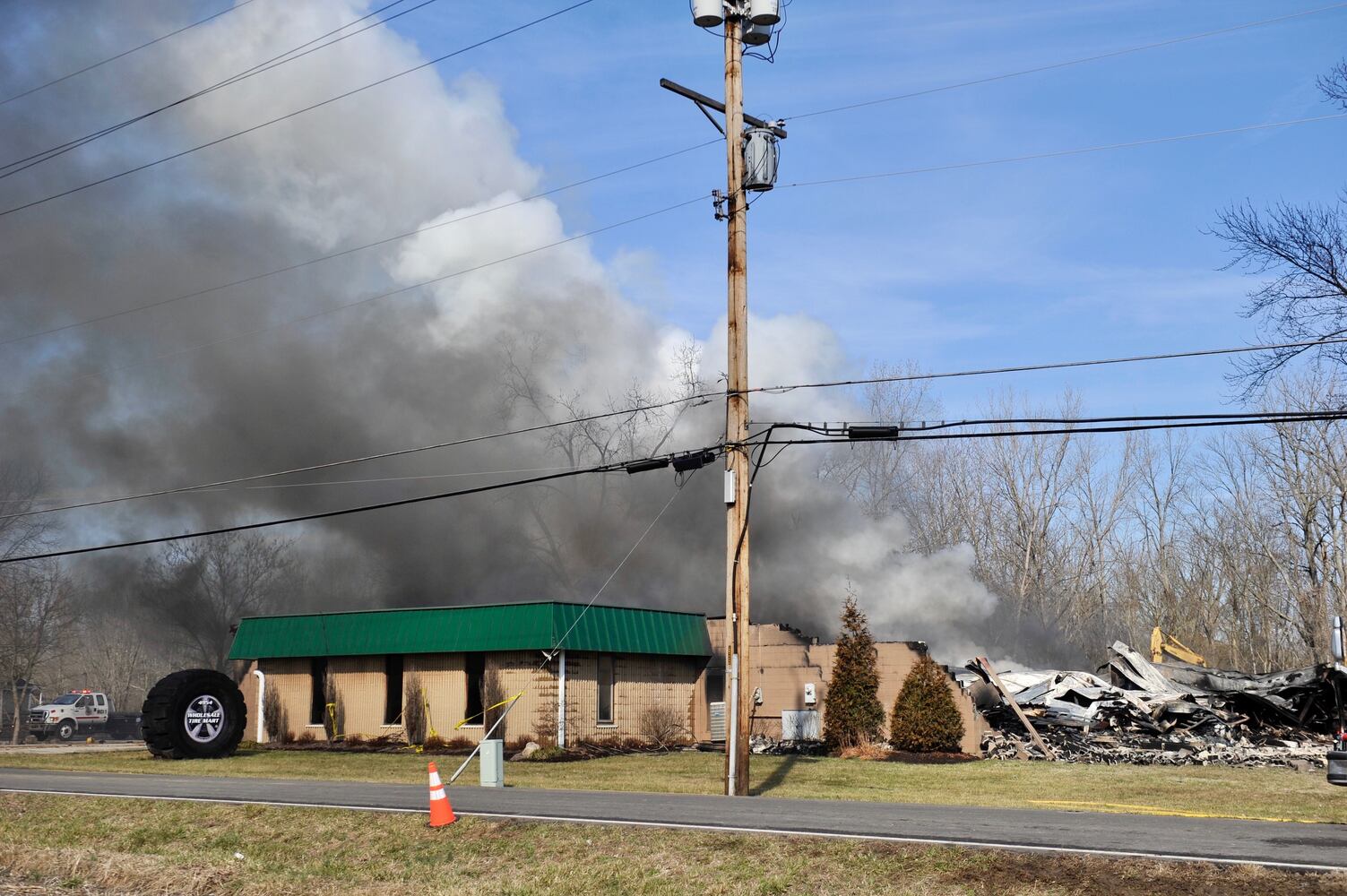 PHOTOS: Massive fire at tire warehouse in Butler County