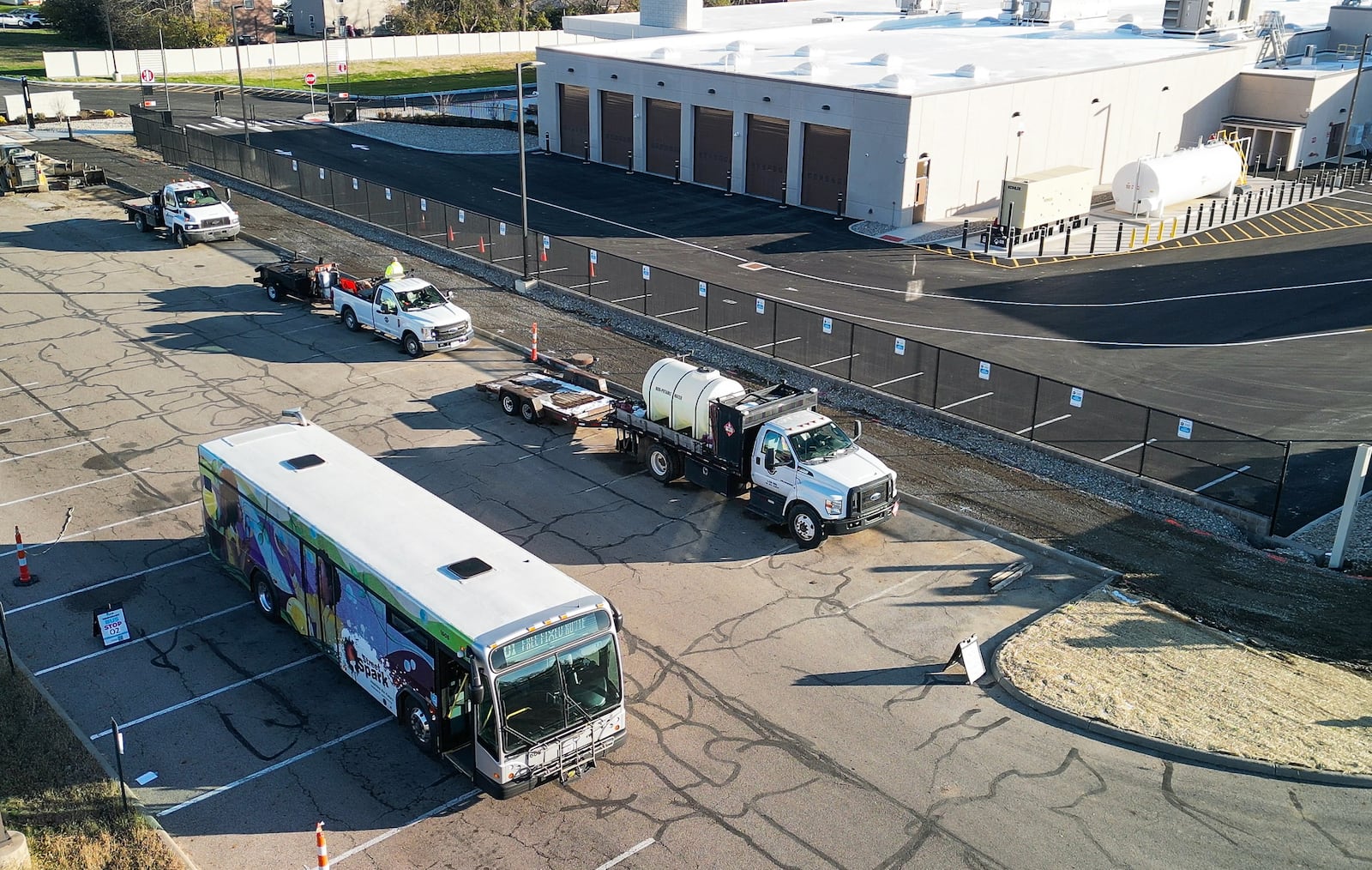 The Butler County RTA dedicated its new Chestnut Street Multimodal Station in Oxford. The station will also be home to the new Amtrak Cardinal route, which construction on that infrastructure is expected to be done in 2026. The building has indoor bus storage, maintenance garage, offices, bus wash, fueling station and a community room. NICK GRAHAM/STAFF