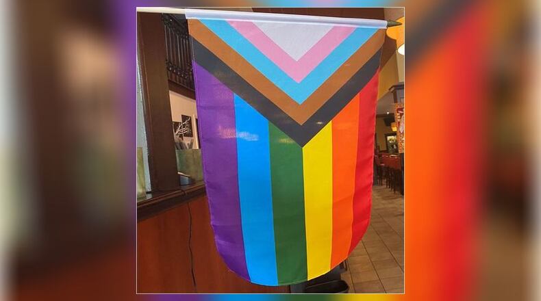 The Hamilton Pride organization wanted to fly this flag outside the city government tower, but officials wanted to create an official flag policy first, to protect against having to fly the flags of hate groups there. PROVIDED