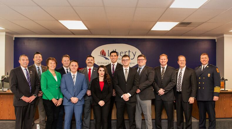 Liberty Township Fire Department recently hired nine career Firefighter/EMT positions as a result of being awarded the Staffing for Adequate Fire and Emergency Response (SAFER) grant from the Department of Homeland Security. The nine new hires include Corey Bauer, Luke Chapman, Ryan Fogle, Ryan Haines, Jacob Hendricks, Matthew Jones, Austin Phillips, Terrah Stuckey and Jesse Sturm. CONTRIBUTED