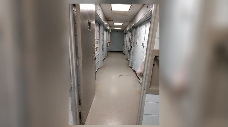 A range of cells inside the Middletown City Jail. City officials are exploring the future of the nearly 45-year-old full service jail as state jail standards and other requirements are reducing the capacity for inmates in the facility. Middletown is one of five municipalities in Ohio that operates a full service jail. City officials recently proposed construction of a "Municipal Justice Center" and relocate the city jail and municipal court into a newer, larger facility. CONTRIBUTED/MIDDLETOWN DIVISION OF POLICE