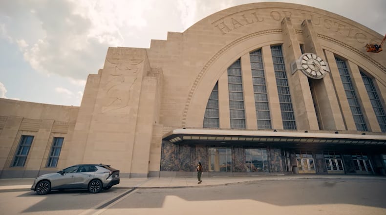 The Cincinnati Museum Center's Union Terminal is the fictional headquarters for the Justice League in the latest "Superman" movie. CONTRIBUTED/ DC COMCS VIA TOYOTA USA