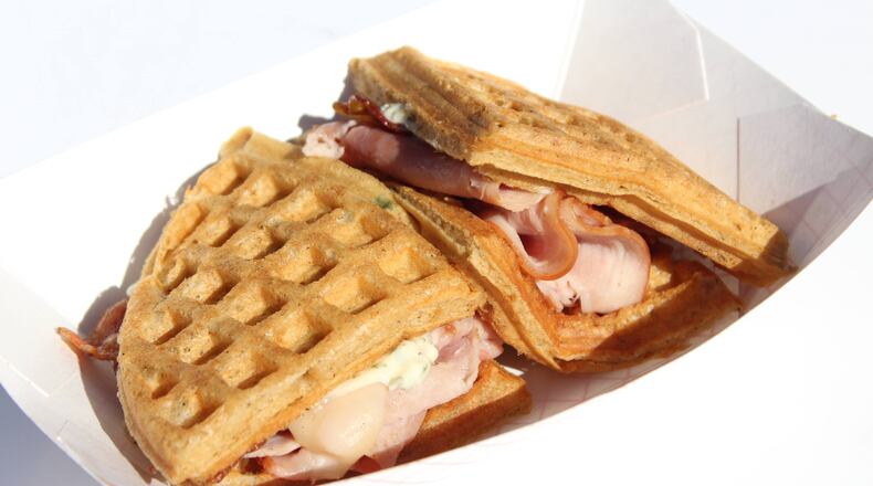 Son of a Biscuit and The Drunken Waffle will square off in the first ever Battle of the Breakfasts. The event is presented by Ghostlight Coffee and Son of a Biscuit. Pictured: food from Drunken Waffle.