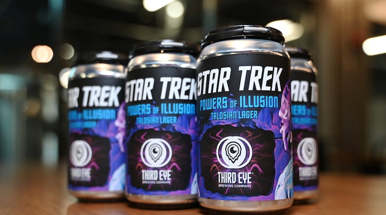 Third Eye Brewing has created the limited 
release beer, Star Trek Powers of Illusion - Talosian Lager, in collaboration 
with the Cincinnati Comic Expo and the Federation of Beer. This beer is to be released on Thursday, Oct. 18, 2024, available at both Third Eye 
Brewing's taprooms, select retail outlets, as well as the Sharonville 
Convention Center throughout the Cincinnati Comic Expo weekend. The limited release beer is a light crisp lager with galaxy hops as a tribute to the Star Trek 1965 pilot episode that features Talosians using their powers of illusion and mind-reading powers. MICHAEL D. PITMAN/STAFF