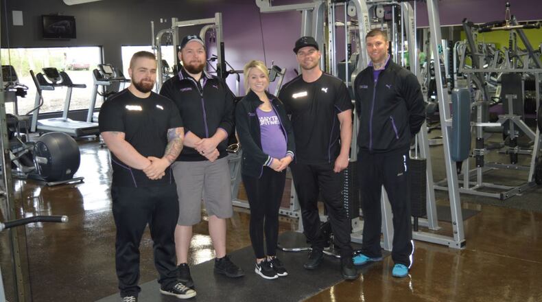 Members of the Anytime Fitness staff in Oxford include (from left) Tyler Hall, Curt Masters, Kelsey Myers, Blake Holland and Brandon Boteler. CONTRIBUTED/BOB RATTERMAN