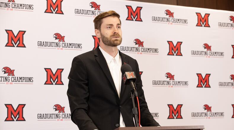 Dan Gwitt on Thursday was introduced as Miami's new volleyball coach. Miami Athletics photo