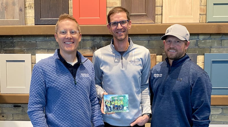 Pictured are business manager Rick Meyer, general manager Jeremy Culver and operations manger Joey Meyer, all of Meyer Brothers and Sons, the inaugural recipient of the 17Strong Pride in Place award, presented them on Wednesday, Nov. 20, 2025. CONTRIBUTED/TVHAMILTON