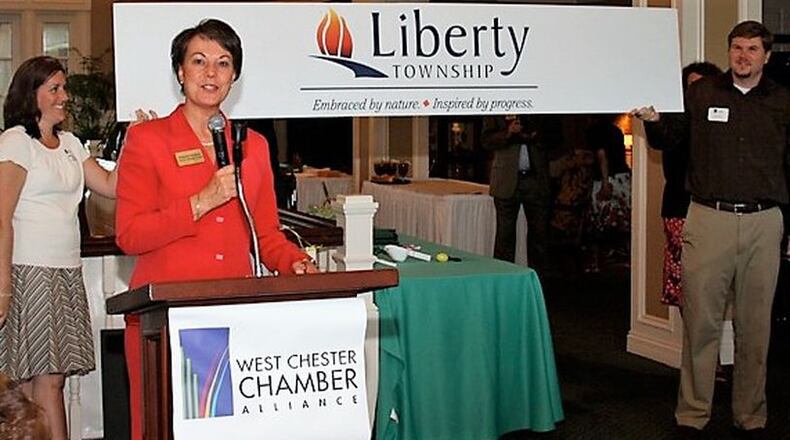 Recently retired Liberty Twp. Trustee Christine Matacic was the target of pleasant surprise with an award earlier this month during the West Chester and Liberty Chamber Alliance's annual awards dinner. Matacic, who first took the trustee's job in 2002, was playfully set up by chamber officials and her own husband to better surprise her with a prestigious chamber honor. FILE