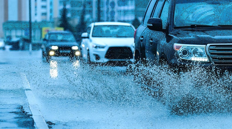 Rain and water on the roads. ISTOCK
