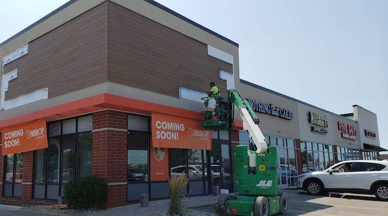 BIBIBOP Asian Grill is slated to hold a grand opening Wednesday, Sept. 4, 2019. The chain s restaurants operate with a fast-casual, build-your-own service concept similar to Chipotle. ERIC SCHWARTZBERG/STAFF