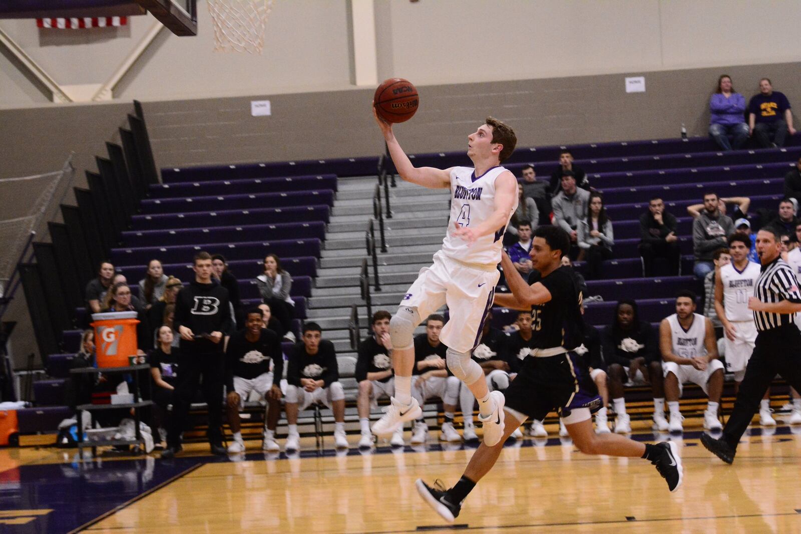 Bluffton University senior guard Kevin Christie is among the Heartland Collegiate Athletic Conference leaders in scoring, assists and free-throw percentage this season. PHOTO COURTESY OF BLUFFTON ATHLETICS