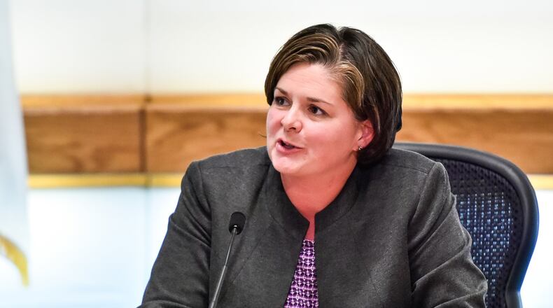 Judge Melynda Cook Howard (pictured) lists Middletown Police Chief Rodney Muterspaw as a public official who has endorsed her on her campaign’s Facebook page. The police chief says he has not publicly endorsed her, but won’t ask Cook Howard to remove the reference. NICK GRAHAM/STAFF