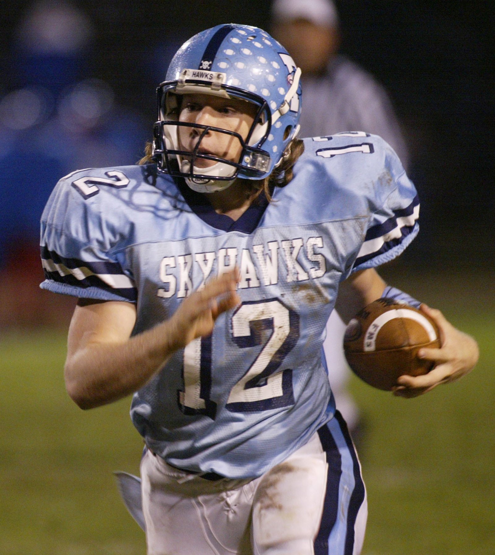 Fairborn quarterback Nico Yantko runs the ball during their game against Carroll in 2004. RON ALVEY/STAFF