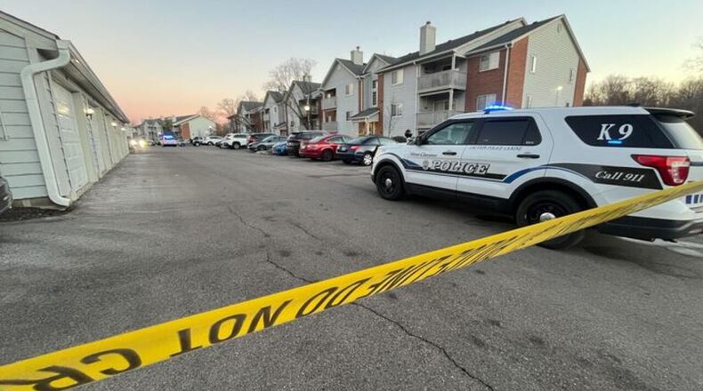 West Chester police respond to a shooting incident Sunday, Dec. 8, 2024. WCPO/BLAKE SHEELY