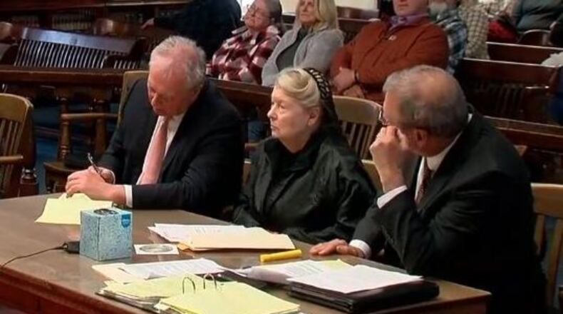 Fredericka Wagner, center, is seen in court in Pike County. WCPO/FILE