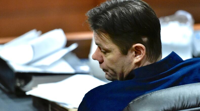 Robert White is on trial this week in Warren County Common Pleas Court. He is charged with murder for the stabbing death of Terry Hall Jr. in August 2017. NICK GRAHAM/STAFF