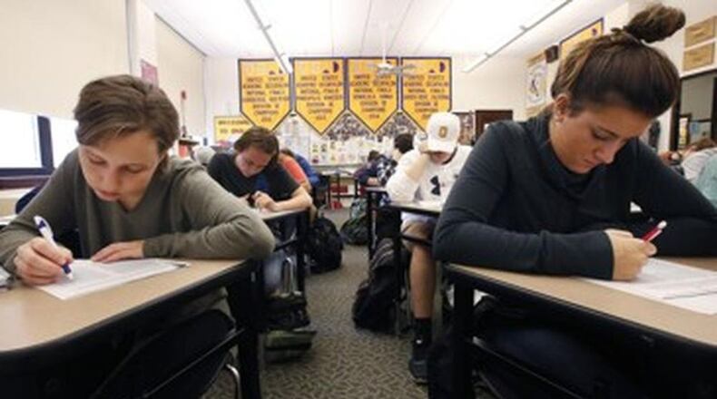 Some area school public school leaders are publicly urging the state to grant a second, consecutive school year of skipping student exams due to the coronavirus. The status of the coming spring's state testing, which is a major component of Ohio's annual report card, remains undecided. (File Photo\Journal-News)