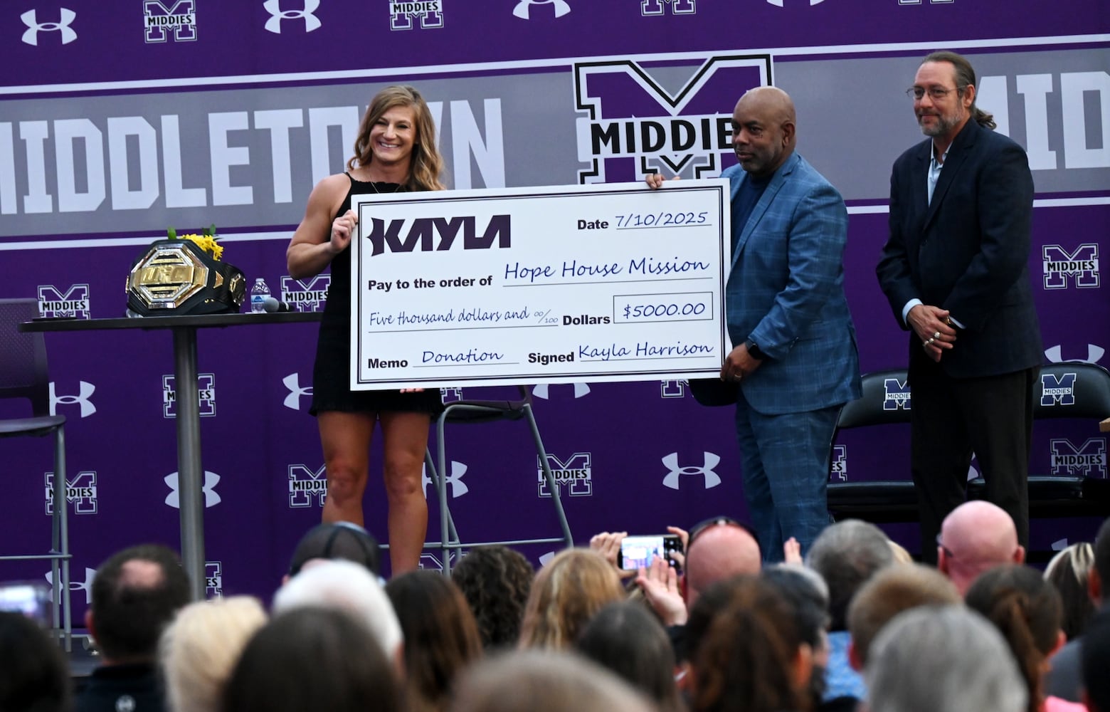 Kayla Harrison returns to Middletown