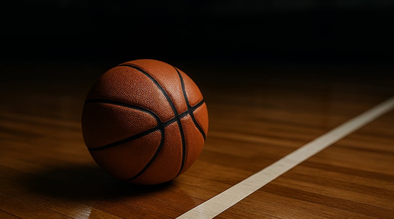 A basketball on a hardwood court symbolizes the growing link between sports and online betting.
Photo by Rich Stratton.