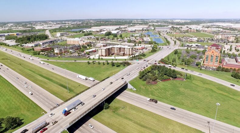 The area around the Union Centre Boulevard interchange in West Chester Twp. is part of the Interstate 75 Growth Corridor, which local business leaders say must continue to grow to keep local communities strong and vibrant. CONTRIBUTED/SpotOn Productions