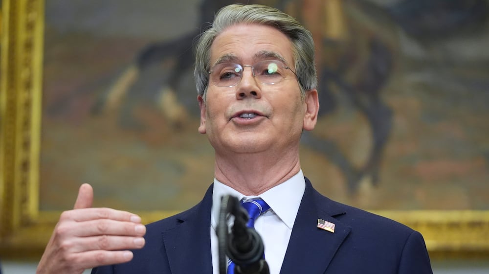 Treasury Secretary Scott Bessent speaks during an event on "Trump Accounts" for kids in the Roosevelt Room of the White House, Tuesday, Dec. 2, 2025, in Washington. (AP Photo/Evan Vucci)