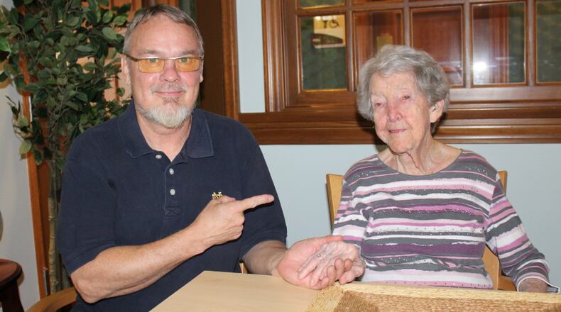Greg Irwin, left and Vera Keck are seen at Westover Retirement Community in Hamilton. CONTRIBUTED/SHADES OF GREEN