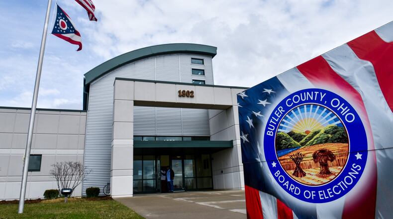The Butler County Board of Elections office in Hamilton. NICK GRAHAM/STAFF