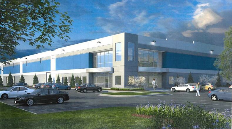This is an artist’s rendition of what a proposed logistics and distribution facility at Yankee and Todhunter roads might look like. The incentives for the $12 million to $21 million project, which was proposed last spring, will be considered by Middletown City Council. CONTRIBUTED